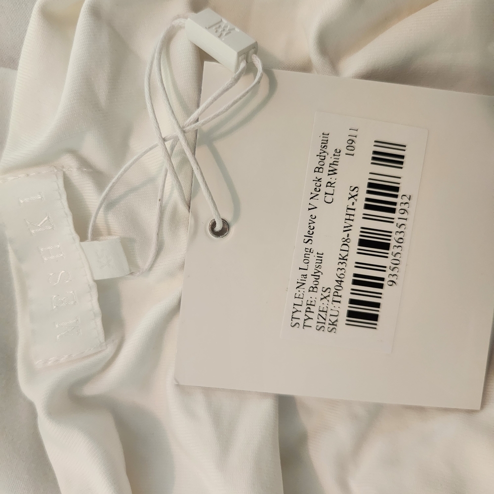 Meshki Cream Long Sleeve Bodysuit - Picture 6 of 10
